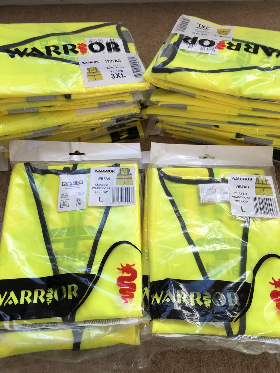 Hot off the #printing press! Hi-Vis vests starting from £1.99 each - get in touch for more details. Sales@workwear-uk.co.uk #midlandshour