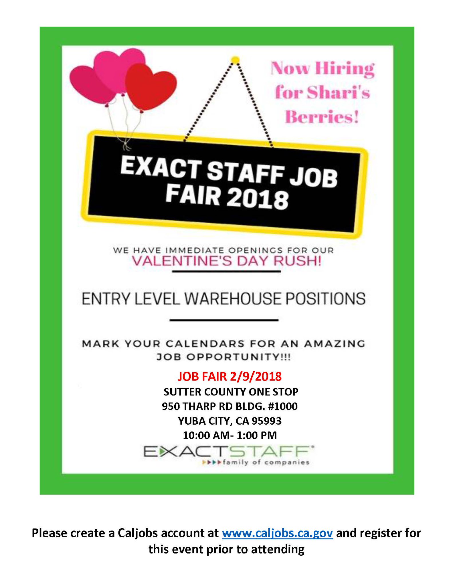 Suttercountyonestop On Twitter Exact Staff Will Be Hiring For Suttercountyonestop