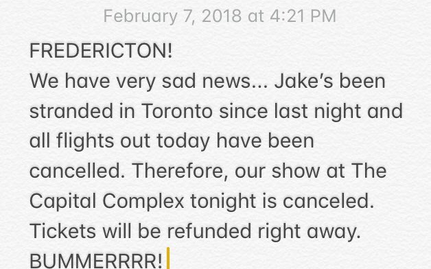 Canadian Winter - 1
East Pointers - 0
Well, shit. <a href="/WestJet/">WestJet</a> “<a href="/TheEastPointers/">The East Pointers</a>: 😔❄️🌨😪 ”