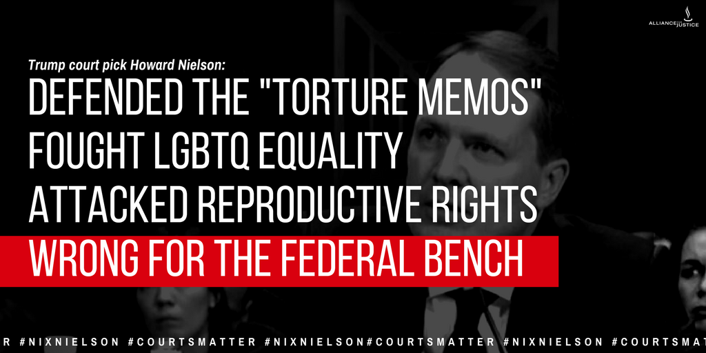 CourtsMatterPA's tweet photo. In 2015, Howard Nielson wrote an amicus brief in the landmark #SCOTUS case Obergefell v. Hodges in which he argued AGAINST marriage equality. #NixNielson #courtsmatter #DefendTheCourts @senjudiciary
@WhyCourtsMatter @EqualityPA @womensmarchpa https://t.co/Psn5K5jxBS