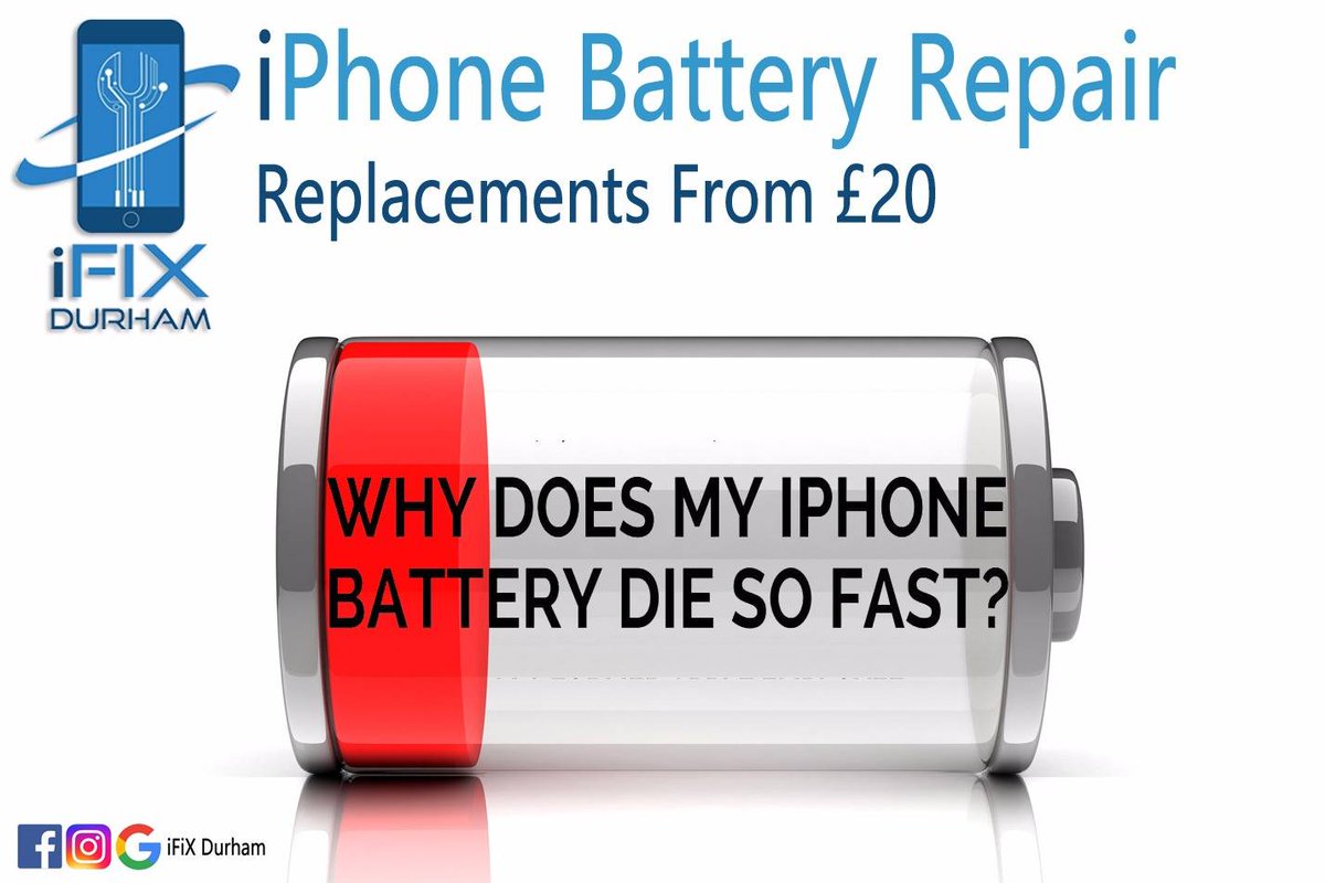 iFiX_Durham's tweet photo. Does your iPhone battery not last 5 minutes? No problem iFIX Can have it repaired within 20 minutes!! Message the page or ring 0800 689 1843 to book in now! #iphonebattery #deadbattery #iphone #crackedscreen #ifixdurham #screenrepair #apple #phonerepairs https://t.co/VFxPVudS7r