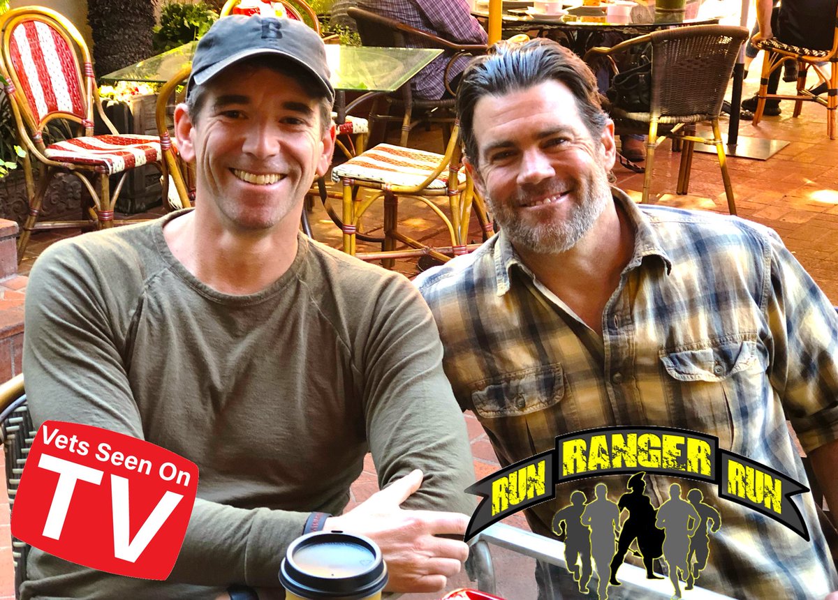 vetsontv's tweet photo. Filling the space between miles with caffeine. @m_broderick &amp; Scott C Roe. #USMC #NavySEAL #ActorsWhoServed #Hollywood @RunRgrRun @gallantfew #RunRangerRun https://t.co/JxXRvV6G4j