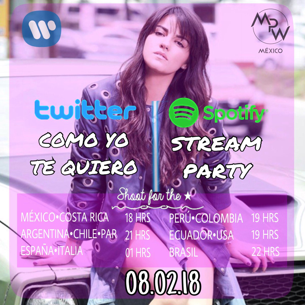 MaitePWorld's tweet photo. ¡Mañana toca el turno de cambiar la ubicación de tus tendencias a México, únete al #StreamParty de @MpwMexico y usa COMO YO TE QUIERO! @MaiteOficial https://t.co/qA5TUf3AK9