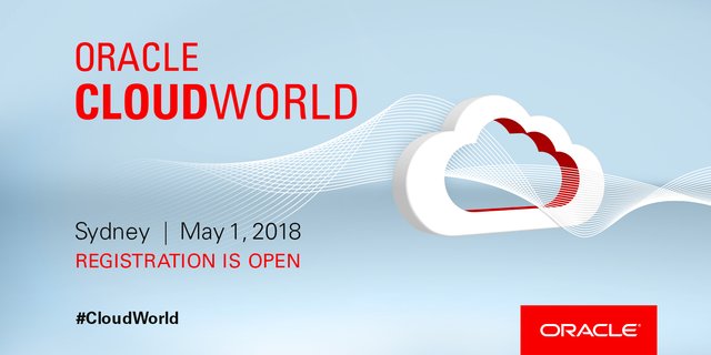 SamarAlrayyes's tweet photo. G’day Sydney! Oracle #CloudWorld heads Down Under on May 1, 2018. Register to attend this complimentary event: https://t.co/sCWng1kBmj https://t.co/MKobhl40ZO