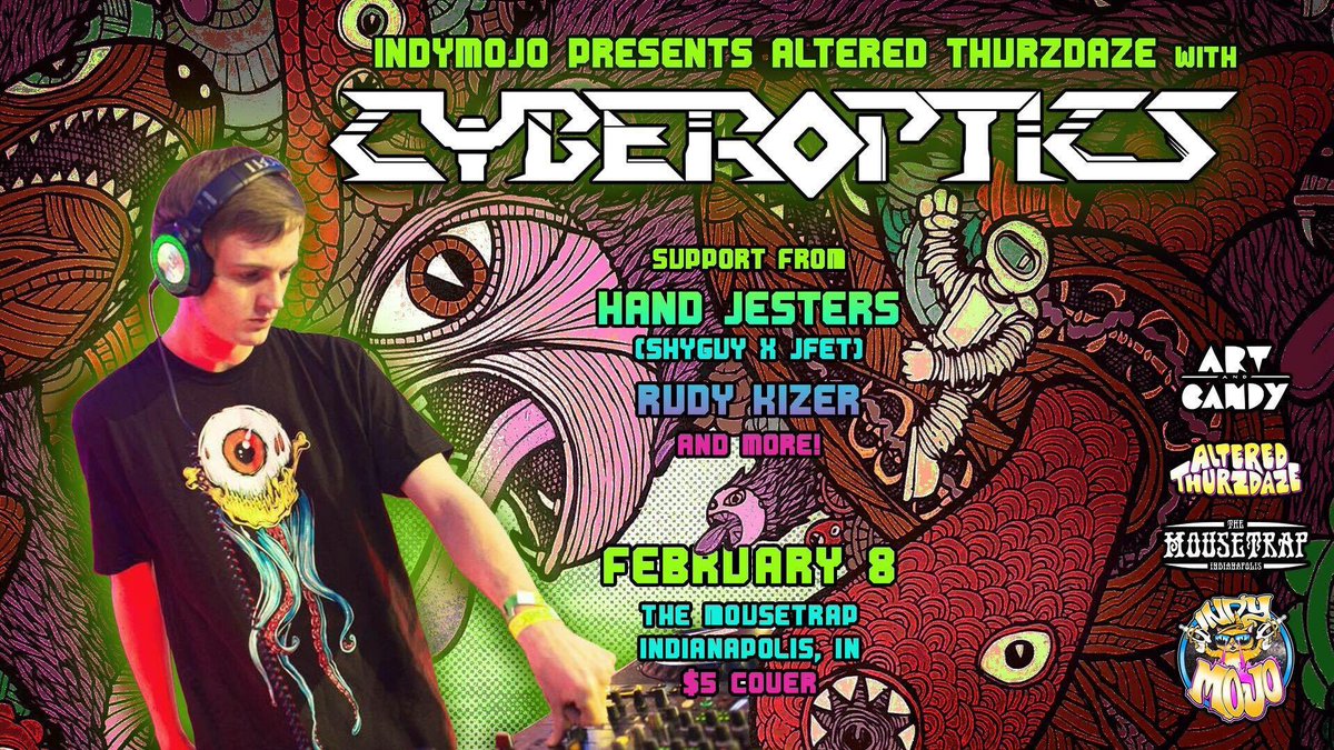 HandJesters's tweet photo. Tomorrow night! CC: @TheMousetrap @indymojo @rudykizer @G9Matt @Jangatha @ShyGuySaysWhat #Cyberoptics https://t.co/F7xBrUwk8K
