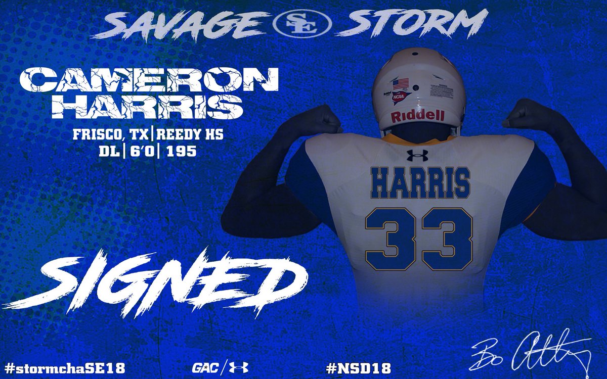 GoSoutheastern's tweet photo. Welcome @HarrisCam33 Time to work! #stormchaSE18 #NSD18 #WEWILL https://t.co/QYnymlYZZv