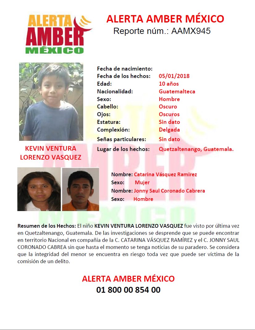 AAMBER_mx's tweet photo. #AlertaAmberMx continúa la búsqueda para la localización del menor KEVIN VENTURA LORENZO VASQUEZ de 10 años de edad. https://t.co/93QZN8VO2I