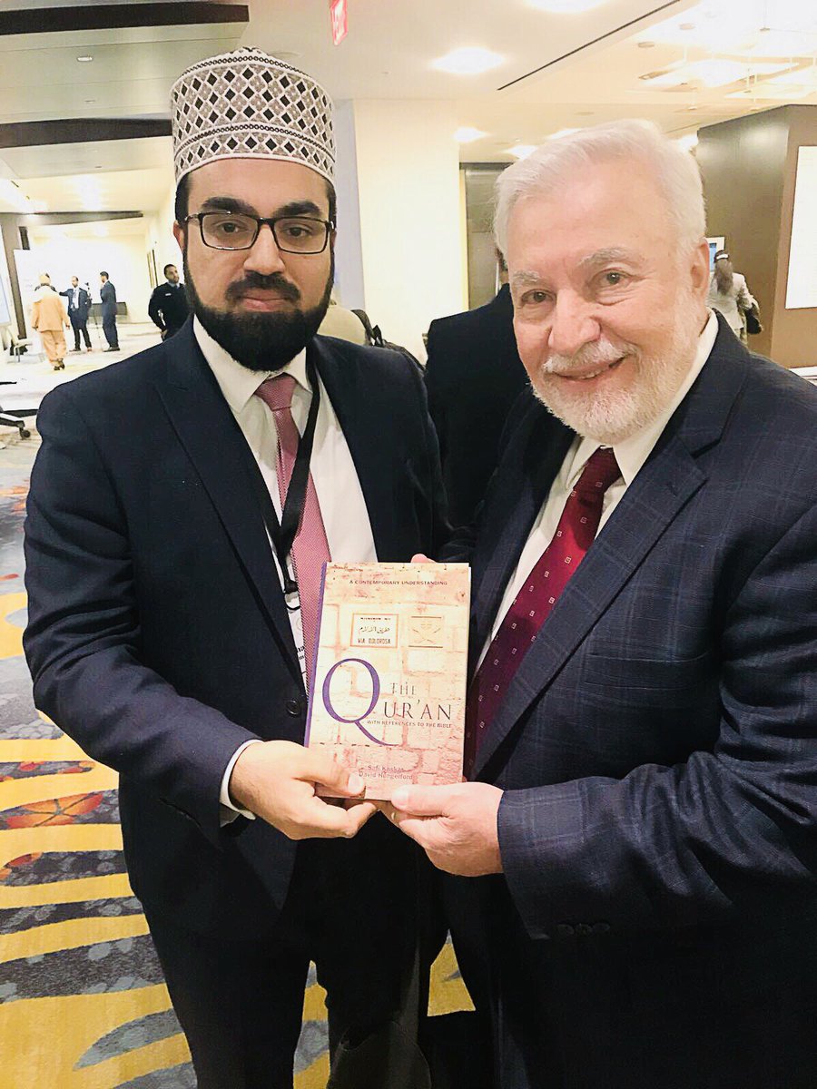 DrUmarAlQadri's tweet photo. Honoured to be gifted “The Qur’an with references to the Bible” by its co-author @safikaskas during the #AllianceOfVirtue and #WashingtonDeclaration2018. The book features 3000 parallel references to the Bible. A must have in library of all involved in #ChristianMuslimDialogue https://t.co/vGh5TpnXvt