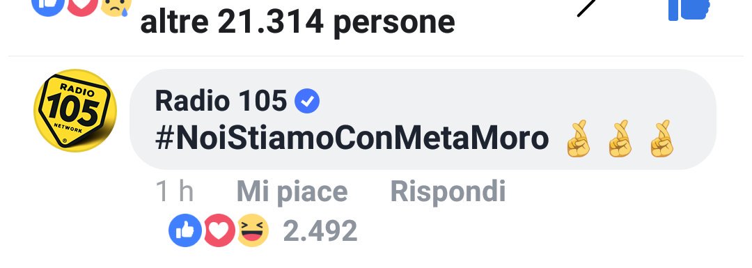 Radio105's tweet photo. Aspettando di rivederli domani sul palco...#sanremo2018 #IoStoConMetaMoro https://t.co/yPVlQYBJyn