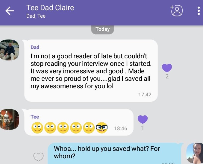 ClaireNuttegg's tweet photo. @ooscar561 (aka old guy) read the @WomanthologyUK #publication &amp; the interview... Now he is trying to suggest that #awesomeness is a #genetictrait! Me thinks not father 😋 ; id say its more circumstantial...😂🤣
#womeninscience #phdlife

https://t.co/Xk8WYoNQqP https://t.co/Rk3sZqDYDu