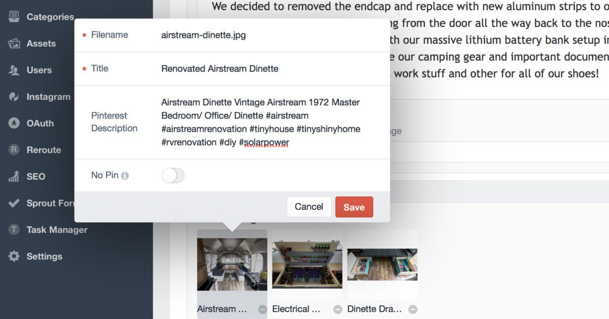 47m's tweet photo. In case you missed it: Custom #Pinterest Descriptions in #craftcms  https://t.co/TeMtYum5zj https://t.co/POm7FEQ6XI