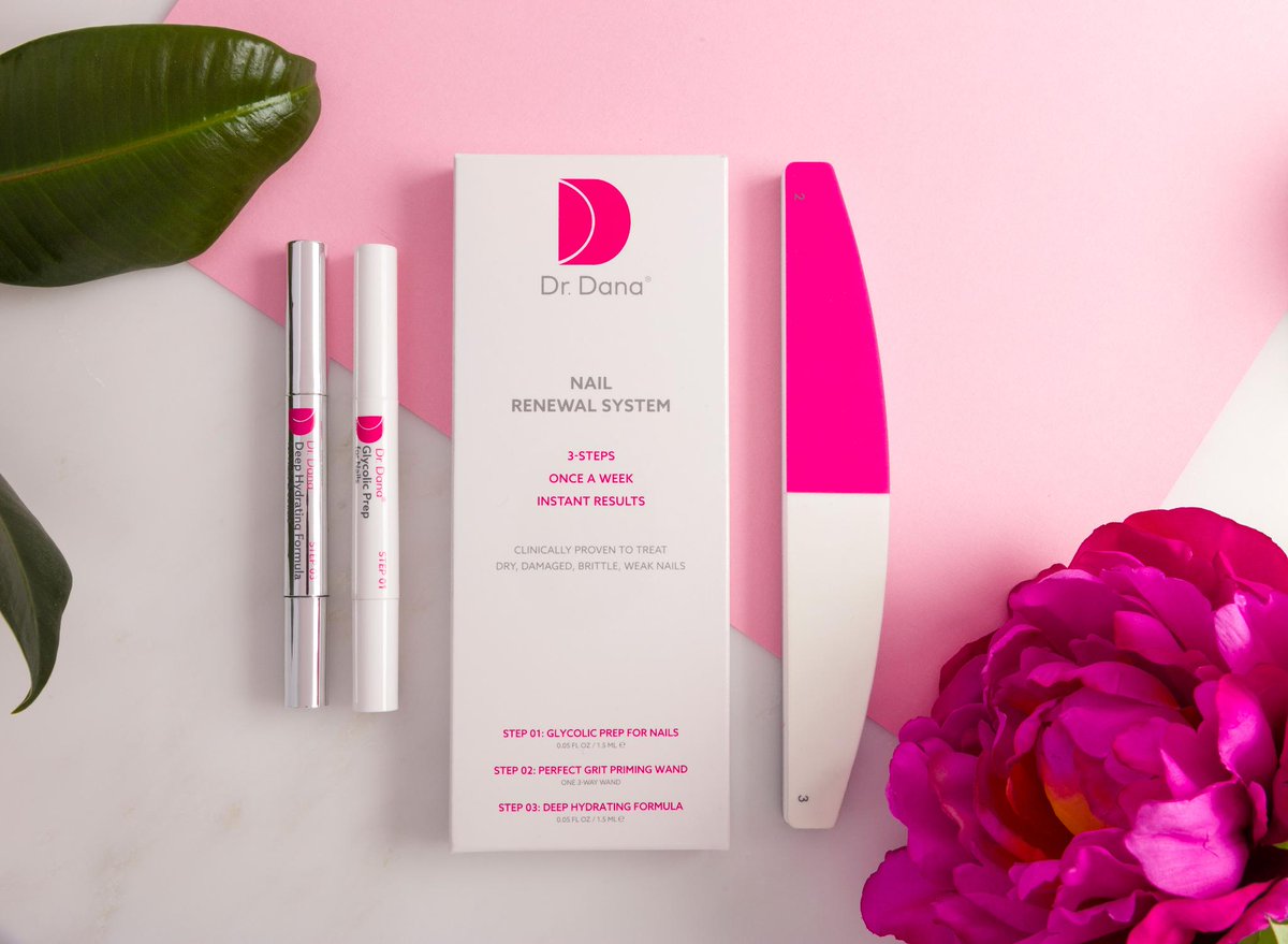 Did you know that our three-step nail renewal system is alcohol and dye free, and can treat your nails in just 10 minutes? #DrDanaBeauty