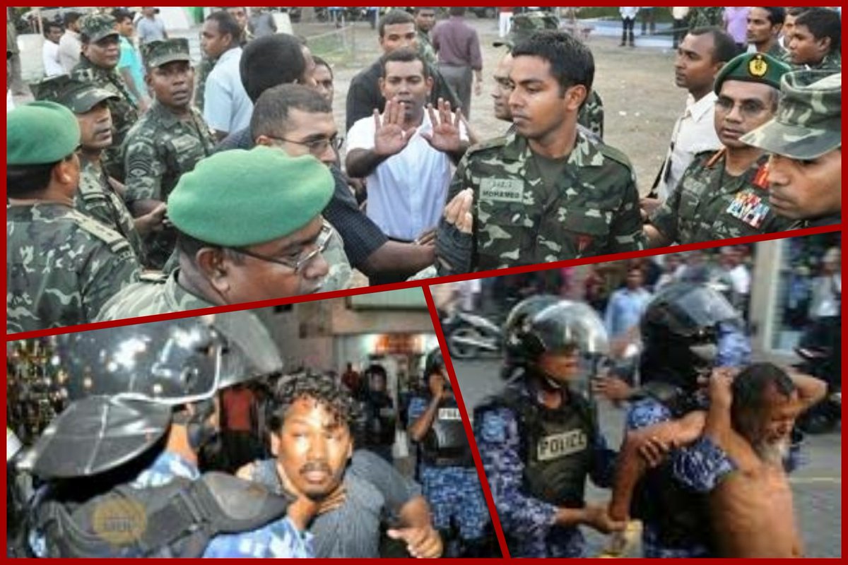 boadhigu's tweet photo. #07Feb2012 edhuvahu Gaumuge Valiyul Amur @MohamedNasheed aadheys dhen'nevi #Bagaavaiy nukurumah @PoliceMv @MNDF_Official !!! ekamuge hithi adhives #RuleOfLaw #MaldivesCrisis https://t.co/jXo9MaN0fm