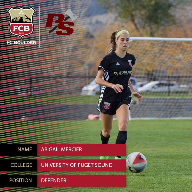 FCBoulder's tweet photo. Congratulations to our second University of Puget Sound commitment! @MercierAbby will be joining Hayden as a @PSwsoccer next year! So proud of our soon to be FHS and #FCBoulder alumni! Good luck next year Abby! #fcbpride #nationalsigningday #collegebound #soccerforlife https://t.co/AieqNf4Udt