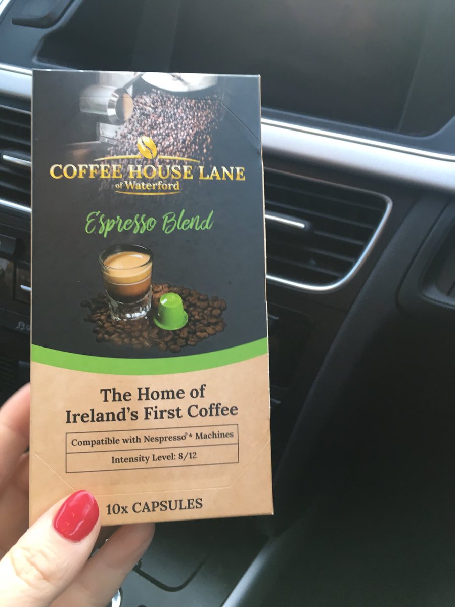 <a href="/CoffeeHouseLane/">Coffee House Lane</a> Great local #Waterford business The Home of Ireland’s First Coffee ☕️ Tastes 👌#Nespresso friendly