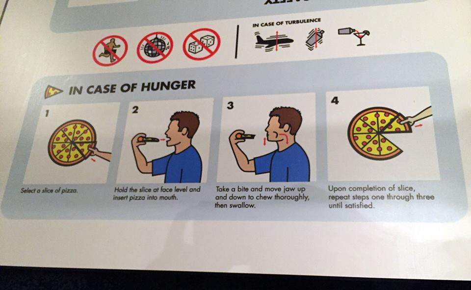 MellowDESTIN's tweet image. In case of hunger... ✈️🍕😋