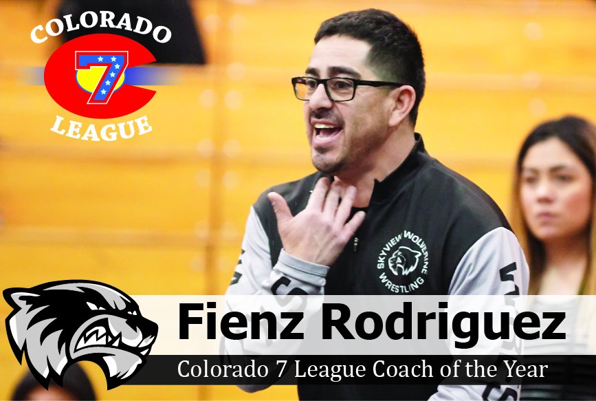 MapletonSchools's tweet photo. Congratulations to Skyview Wolverines Wrestling Head Coach Fienz Rodriquez for earning Coach of the Year for the Colorado 7 League! His commitment to coaching has earned him the respect of not only his wrestling team, but also the Colorado 7 League coaches. #GoSkyview https://t.co/BujaJ61A24
