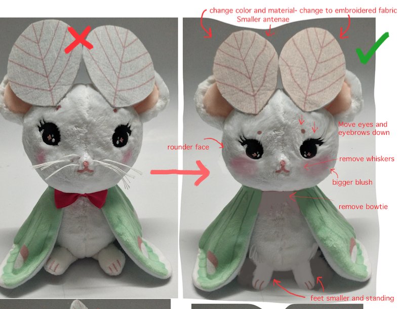 mouse moth plush