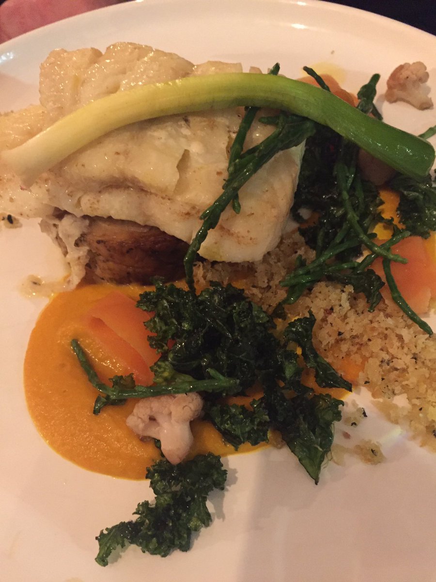 GrubClubIreland's tweet photo. @RestaurantAtBB wow stunning food! Worth a try! #localfood #randalstown #blackbull highly recommend @We_love_Cheese goats cheese starter, Coley/porkbelly/crispy seaweed main #delish https://t.co/wVsEcIFB9Z