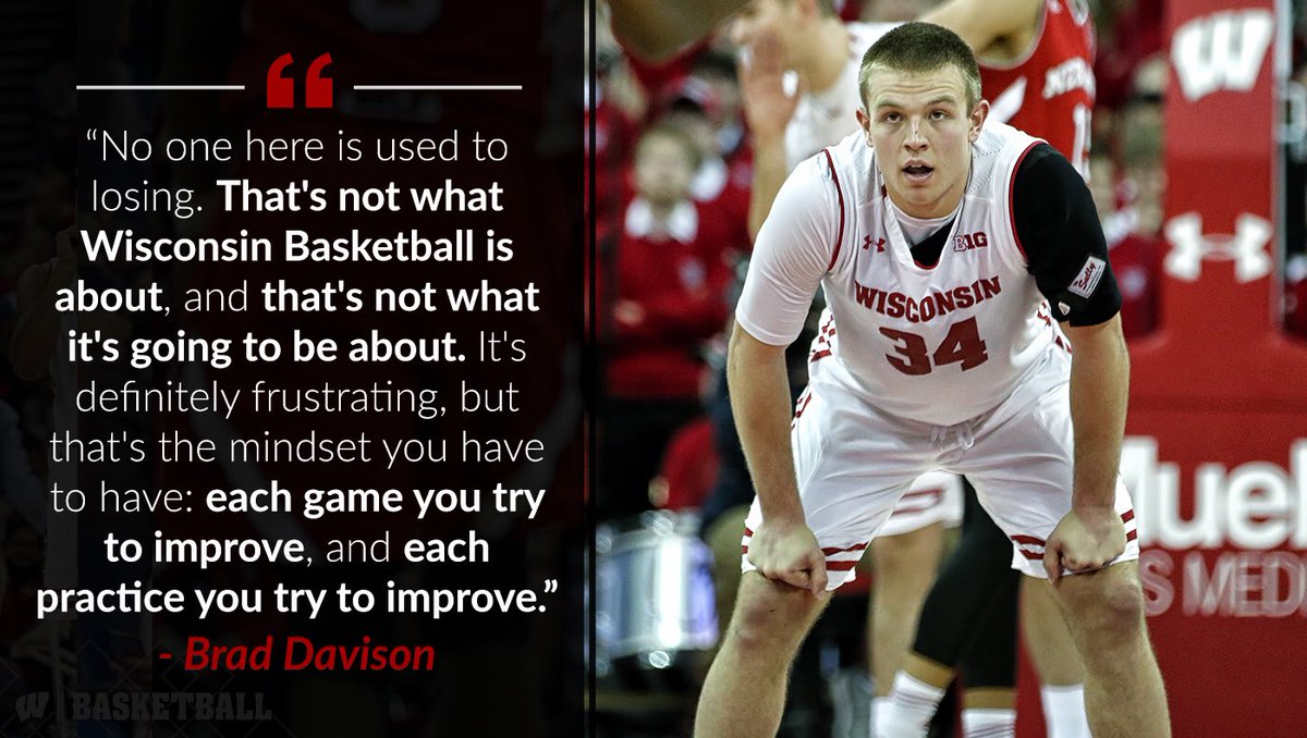 BadgerMBB's tweet photo. “Each game you try to improve
“Each practice you try to improve”

Growing together. #OnWisconsin https://t.co/WqdsegNryo