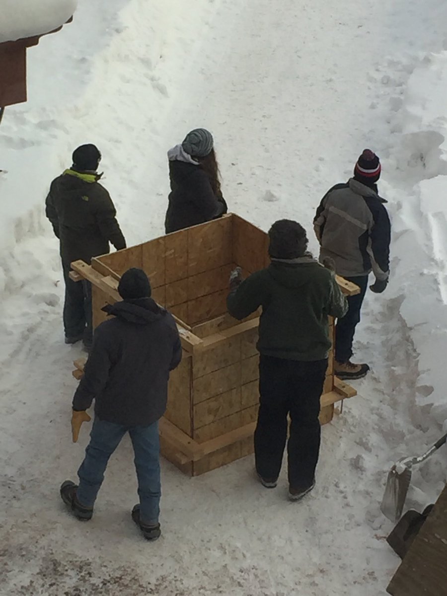 hsgorm's tweet photo. Work has begun on the 2018 Dept of Social Sciences’ Winter Carnival snow sculpture! https://t.co/GyybLaWajE