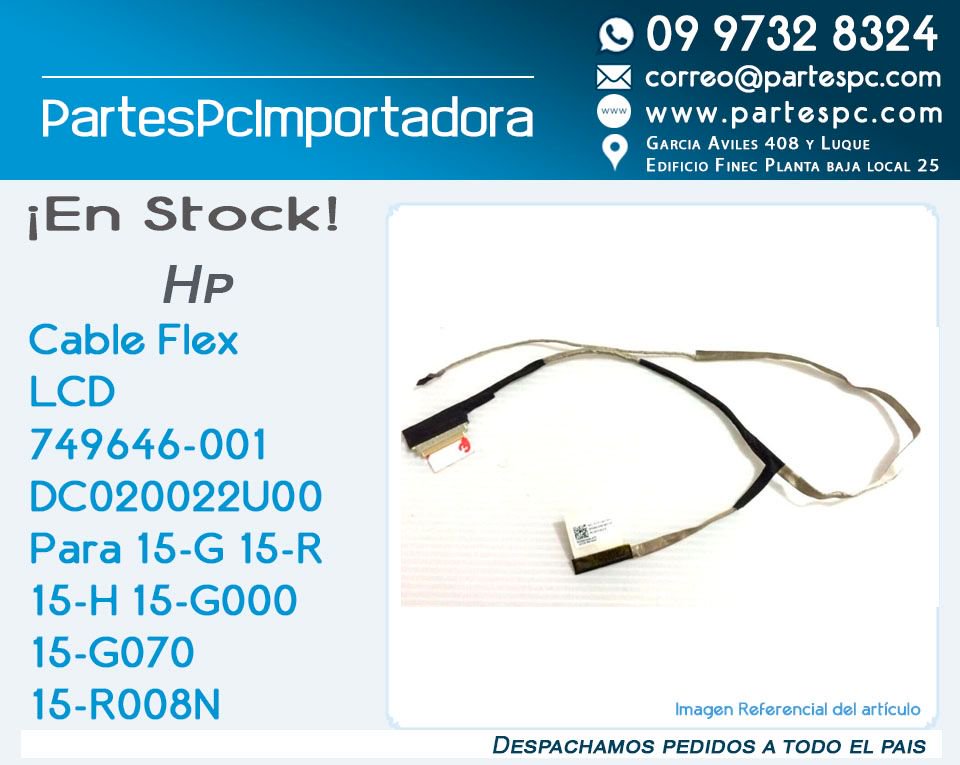 partespc's tweet image. Envíos 100% seguros a todo el país 
#Cable #HP LCD 749646-001 DC020022U00 
Para 15-G 15-R 15-H 15-G000 15-G070 15-R008N 
☎ bit.ly/PartesPC #PartesPC