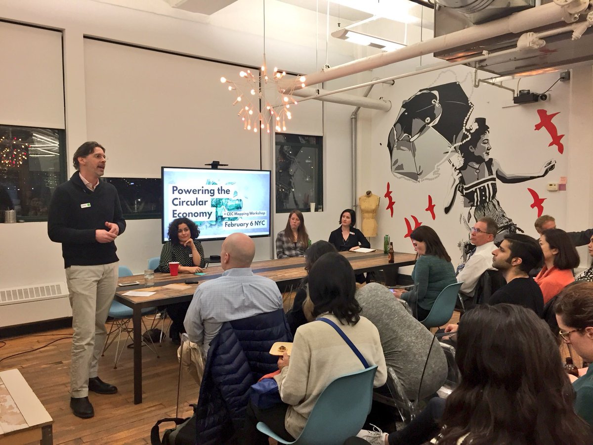 TatiBesada's tweet photo. This was the #CircularEconomy #MappingWeek in #NewYork. Thanks @itsBBMG team @rbemporad, @CircularEClub, panelists @stephiejohnno @K8_Daly @westelm, and all the participants that made such amazing contributions to map local initiatives to be shared globally. https://t.co/9KYK1OQdAn
