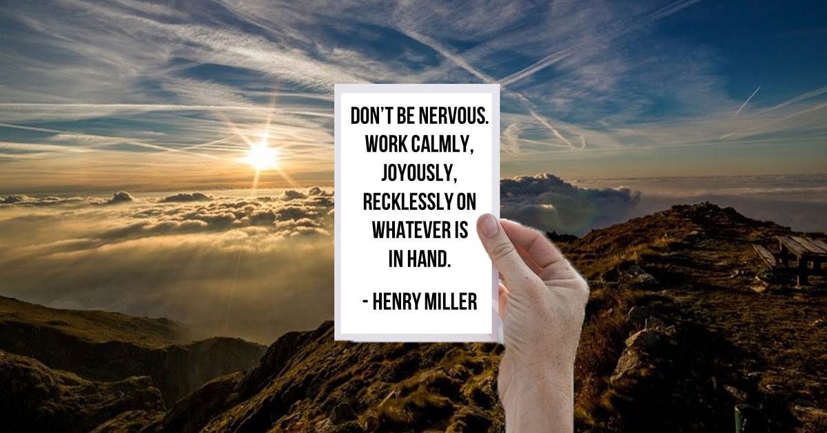 DrTodHeart's tweet photo. Don’t be nervous. Work calmly, joyously, recklessly on whatever is in hand. - Henry Miller #DailyWisdom
#ElevatedLiving #TJS Evolutionary Method: ALARM™ #TonySelimi #TonyJSelimi #LivingMyIllusion #Visionary #LifeMastery #MaximisingHumanPotential #Breakthrough #Empowerment https://t.co/DbF8BXeAGN