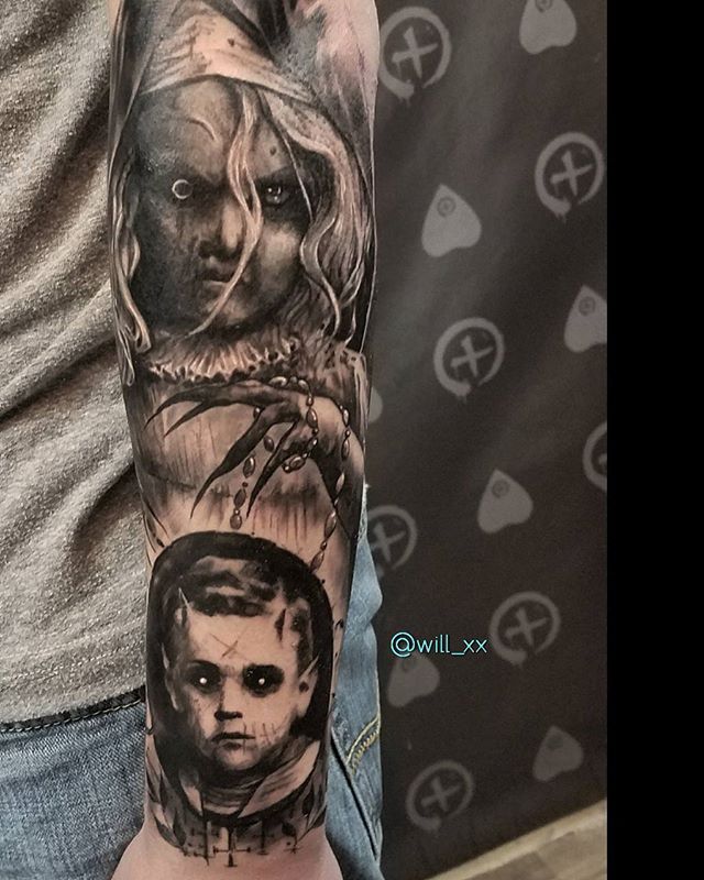 BlaqueSalt's tweet photo. Tattoo by Will Hindson throwback Halloween !! everyday is Haloween .. 📷: @will_xx https://t.co/LiTdzDHlWU