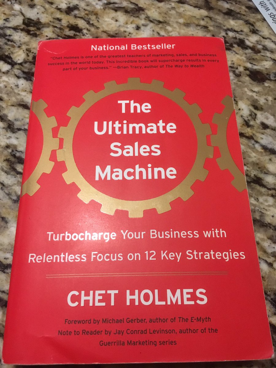 joelwilsonsales's tweet photo. Starting a new book tonight. #TheUltimateSalesMachine by @ChetHolmes https://t.co/Hp2FDiIJ86