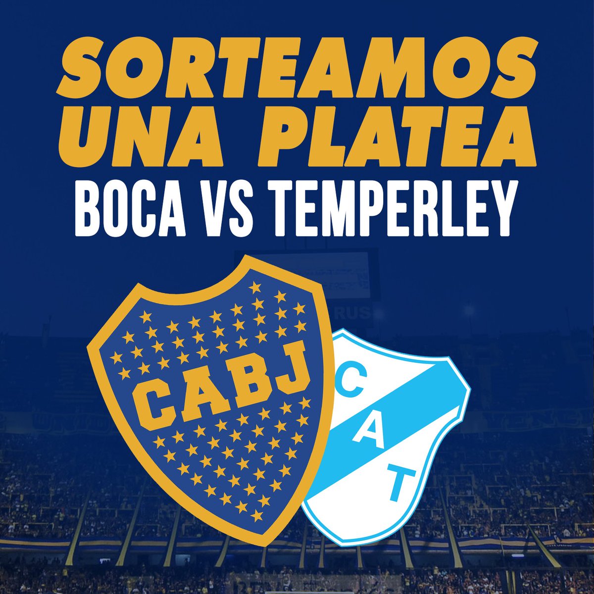 lanumero12comar's tweet photo. ¿Queres ir a #LaBombonera este domingo?

Sorteamos una platea para ver Boca-Temperley.

Seguinos junto a @martincappareli, hace RT y ya estás participando. https://t.co/lb2K4CqVIC