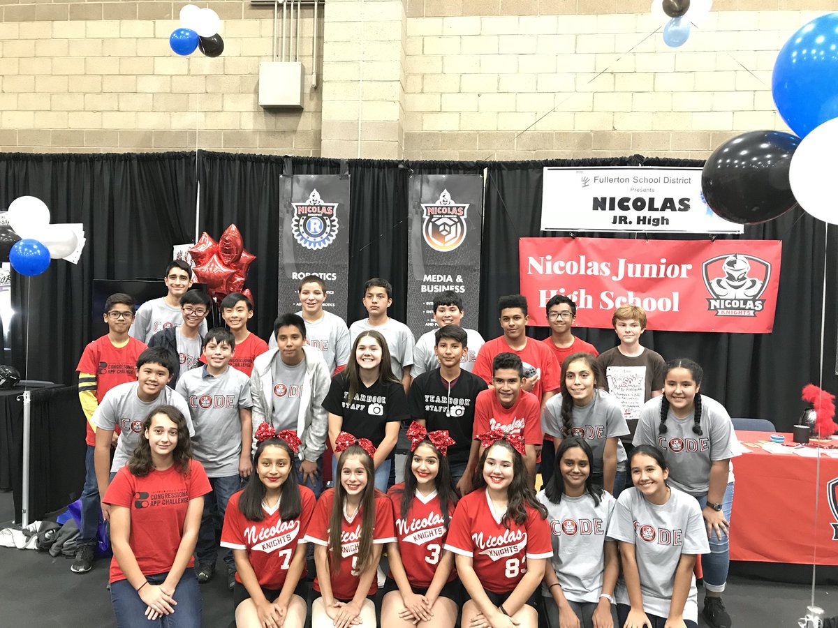 Nicolas Knights rocking it at #FSDiXP18 so impressed by these amazing kids!! #nicolaspride Watch our world here come some amazing coders and engineers!! #fsdlearns #FullertonEducationFoundation #nicolasknights
