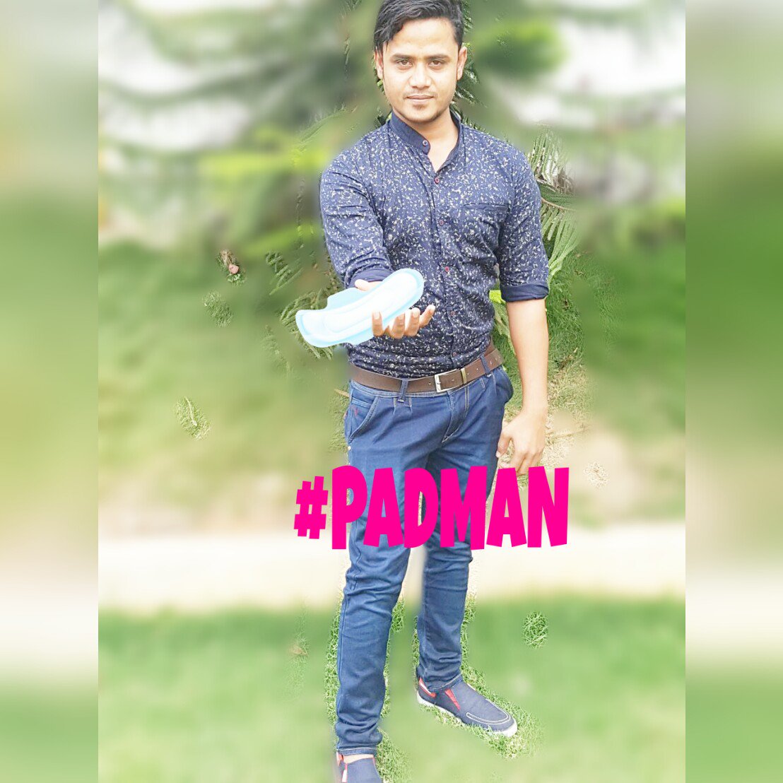 Manuarmaan's tweet photo. Feeling very happy to be part of a #PadManChallenge @akshaykumar you rocks for a freaky idea #PadMan #PadmanChallange #padman9thfeb #PadManTalks here I'm going challenge @shahidafridika @MichaelNwaJesus @HanamantaPrabha https://t.co/HS88xffmo5