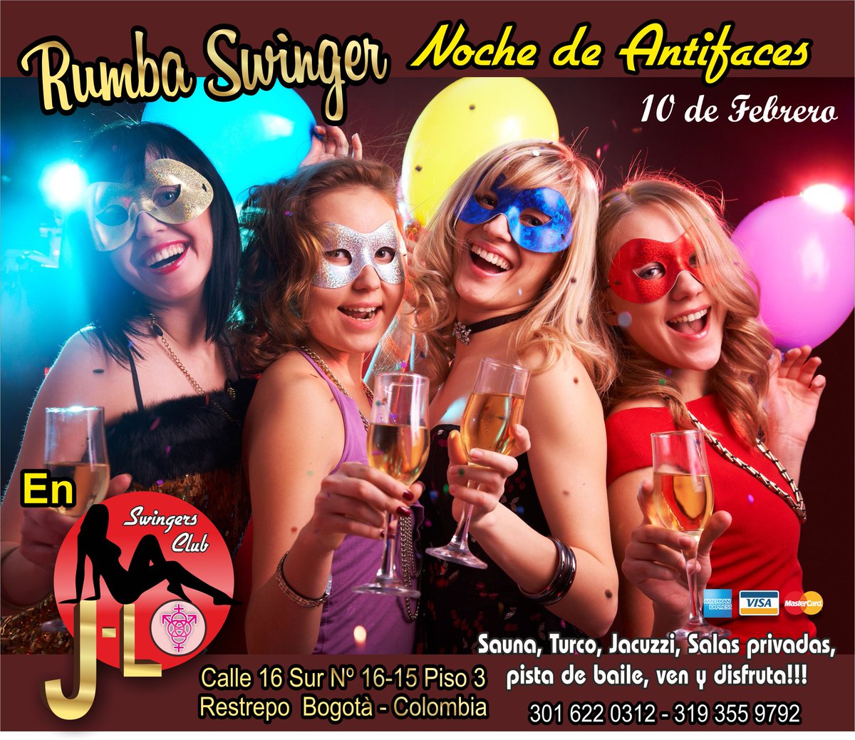 ClubSwingerJLO's tweet photo. #rumba #swinger, Noche de antifaz, a gozar y pasar muy rico en al mejor club #swingers de #Bogota, te esperamos!!! ven a vivir las mejores experiencias!!! #swingerbogota #swingercolombia #parsw https://t.co/y8BEPeftIr