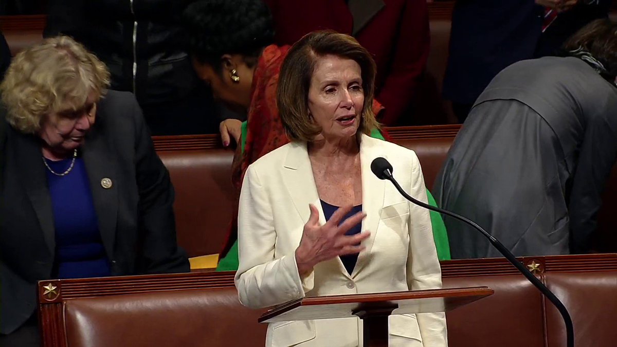 NBCNews's tweet photo. House Minority Leader Pelosi's record speech totaled 8 hours and 7 minutes.
She began speaking at 10:04 a.m. and concluded at 6:11 p.m. https://t.co/DP7vOte5T4