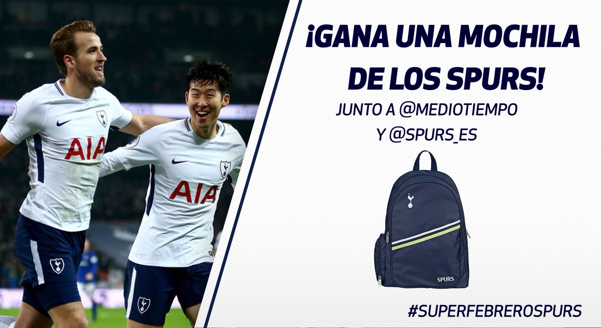 mediotiempo's tweet photo. ¡@Spurs_ES se prepara para el Derby del Norte de Londres con todo y tiene #MTRegalos🎁  para sus fans!

¿Quieren la mochila oficial del Tottenham Hotspur? 🤔

Para participar:
➡ Seguir a @Spurs_ES y @mediotiempo 
➡ RT a este Tweet 🔁
➡ ¡Buena suerte! 🍀

#SuperFebreroSpurs https://t.co/U4QzETjlv5