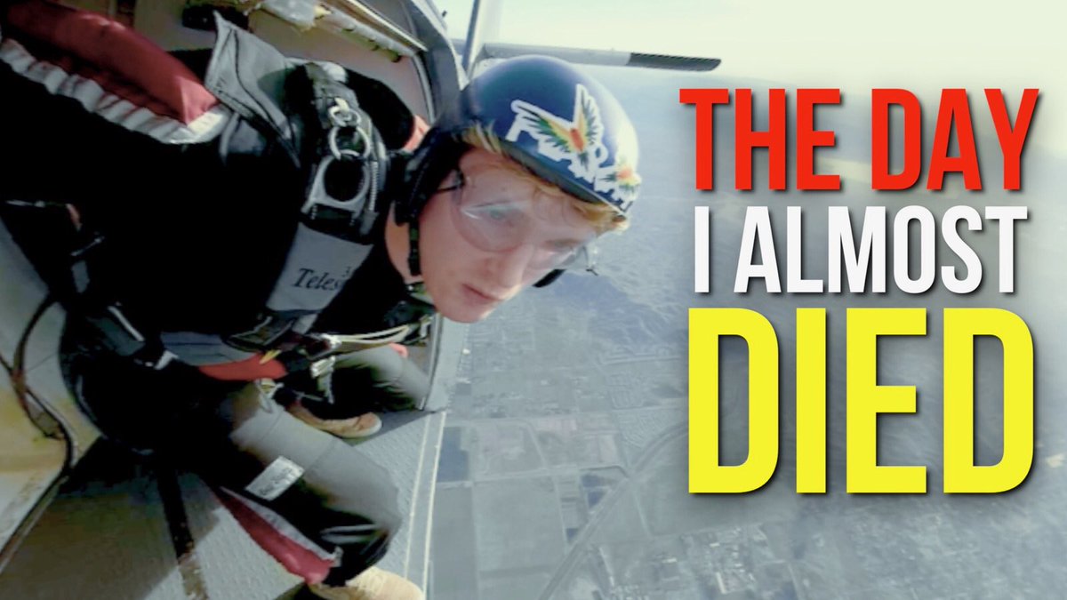 LoganPaul's tweet image. new vlog
the day i should’ve died 
(skydiving accident)
go watch ay