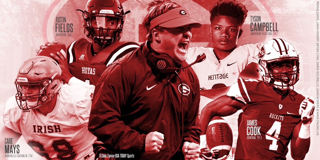 Georgia and Kirby Smart finish National Signing Day with seven 5⭐️ recruits, unseat seven-time defending recruiting champion Alabama! #DawgNation #RareBreed18

Recap: t.maxpreps.com/2smm8wb