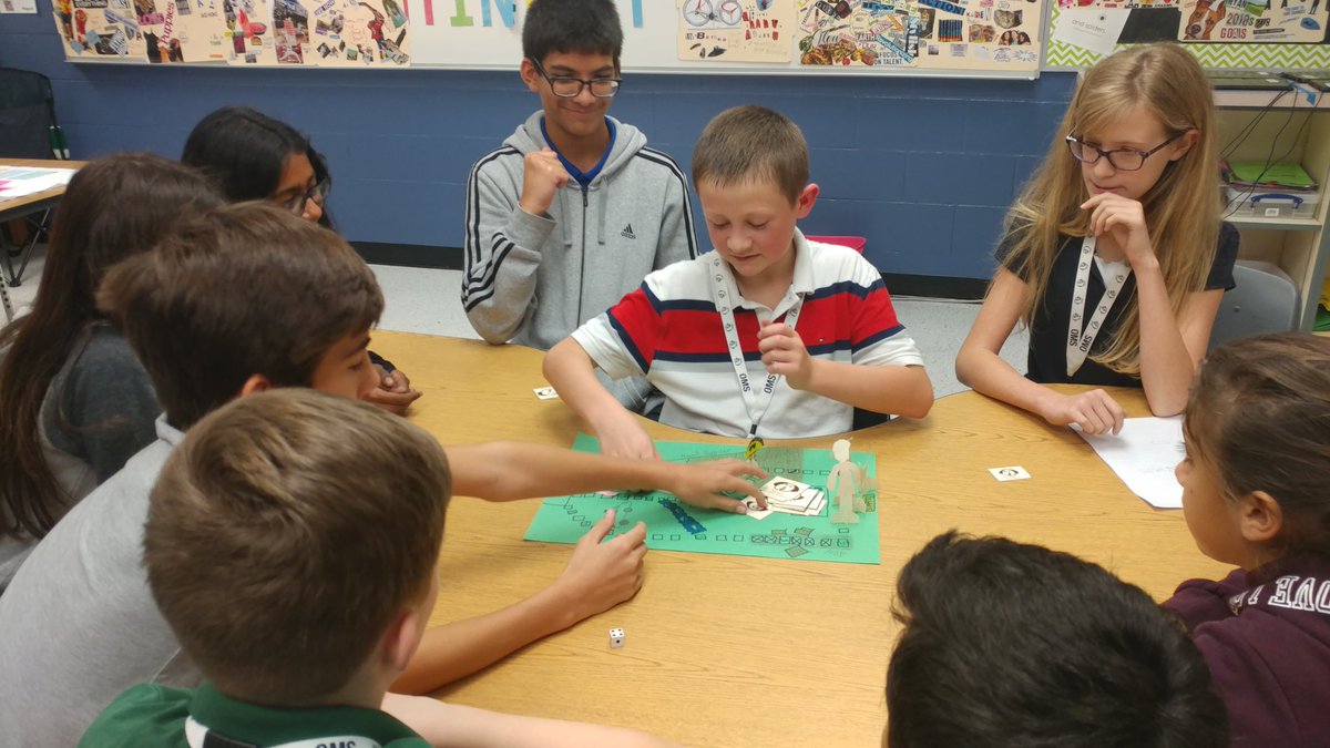 MsEMorse's tweet photo. Novel project presentations Day 2 -- one PowerPoint with created interview, one board game, and two very creative scripts! @oms_bulldogs @CCPS_SecELA #novelproject #tellingthestory https://t.co/o0UnqRMgLR