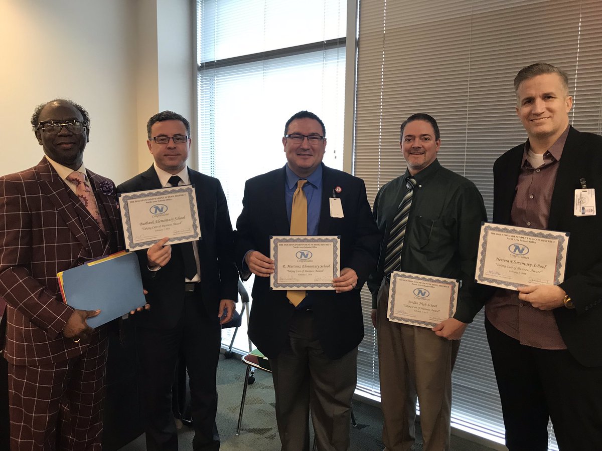 CajunJBD's tweet photo. North Area "Taking Care of Business" award winners @AthertonES @HerreraHuskies @BJHSC_HISD @BurbankCalders @RMTZElem. https://t.co/EjM5e4KGVE
