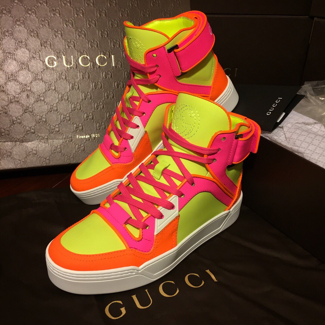 Surdashery on Twitter: "Gucci Neon Hightop Sneakers. Women's sizes. For pricing availability, please visit: https://t.co/jCvhzjfzYW #gucci #neon #shoes https://t.co/lTWiS92xg2" / Twitter