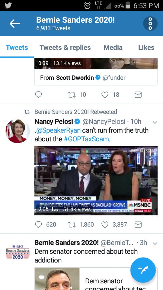 Soooo @BernieTheBest1 retweeting Nancy Pelosi? What kind of fuckery is this? 

Have I told you lately, I want my money back! 

#NeverDemocrat #DemExit #NeverBernie #SellOut