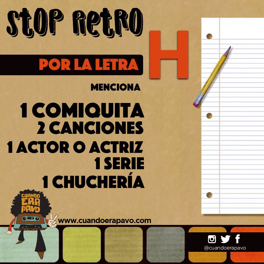 cuandoerapavo's tweet photo. Juguemos #StopRetro al final gritan la palabra STOP letra H 1 comiquita 2 canciones 1 actor 1 serie https://t.co/fUMfLNwHJW