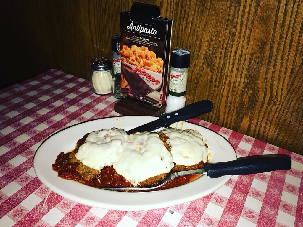 where2consume's tweet photo. Buca Di Beppo Pic 2: Buca Trio Platter (Fried Calamari, Fried Mozzarella, and Spicy Shrimp.) Pic 3: Fettuccine Alfredo. Pic 4: Veal Parmigiana. #where2consume #bucadibeppo #bucadibeppoexton #exton #pa #extonpa https://t.co/SsAEC16Pkj