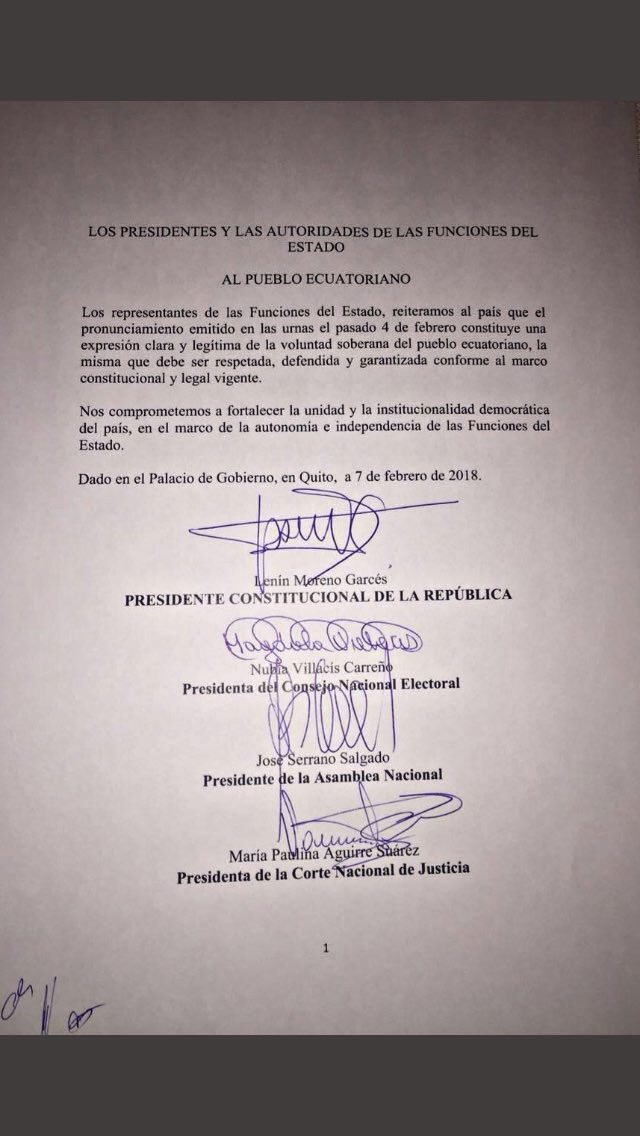 edwinjarrin's tweet photo. Notificados formalmente por la CIDH, mientras las autoridades del Estado (varias designadas por el CPCCS) en Carondelet firman un comunicado. Exigan informe de constitucionalidad, eso es todo. Será que cuidan el puesto en la evaluación? https://t.co/YVSr3Yh8WA