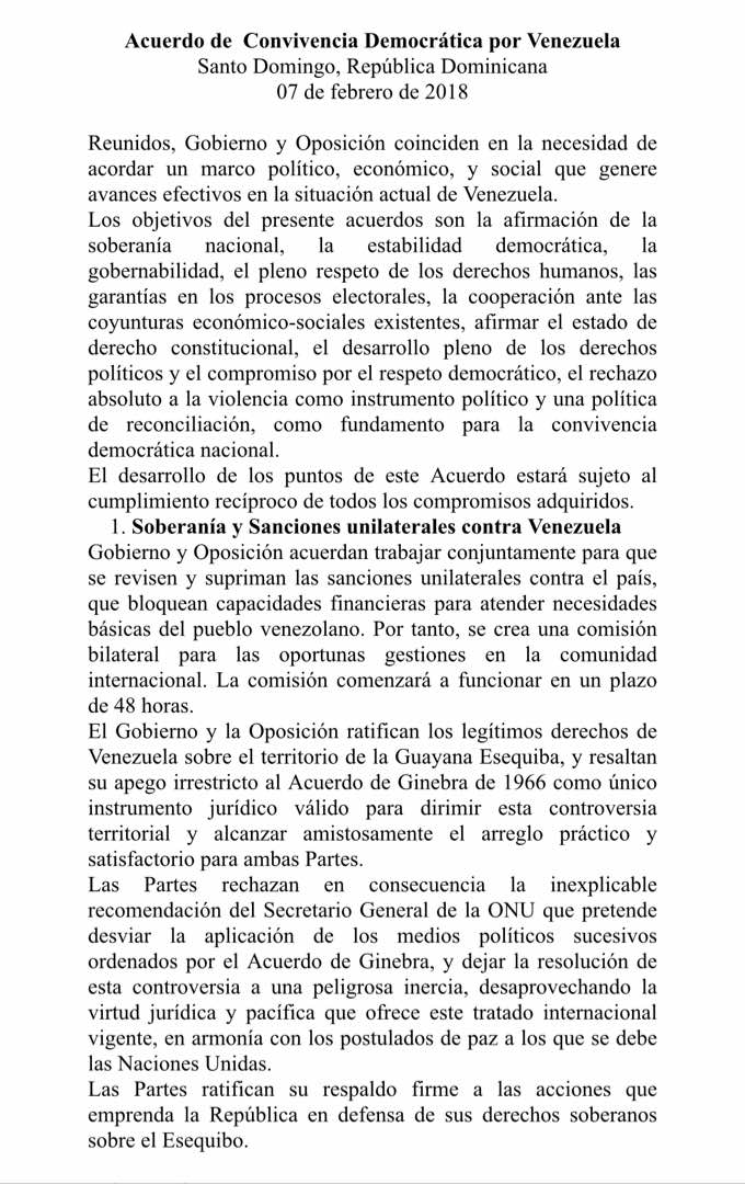 wcastroPSUV's tweet photo. Gobierno Nacional presentó Acuerdo de Convivencia Democrática logrado en Mesa de Diálogo. Léalo aquí 👇 @NicolasMaduro @Mippcivzla @VTVcanal8 https://t.co/5sxvEUeoNE
