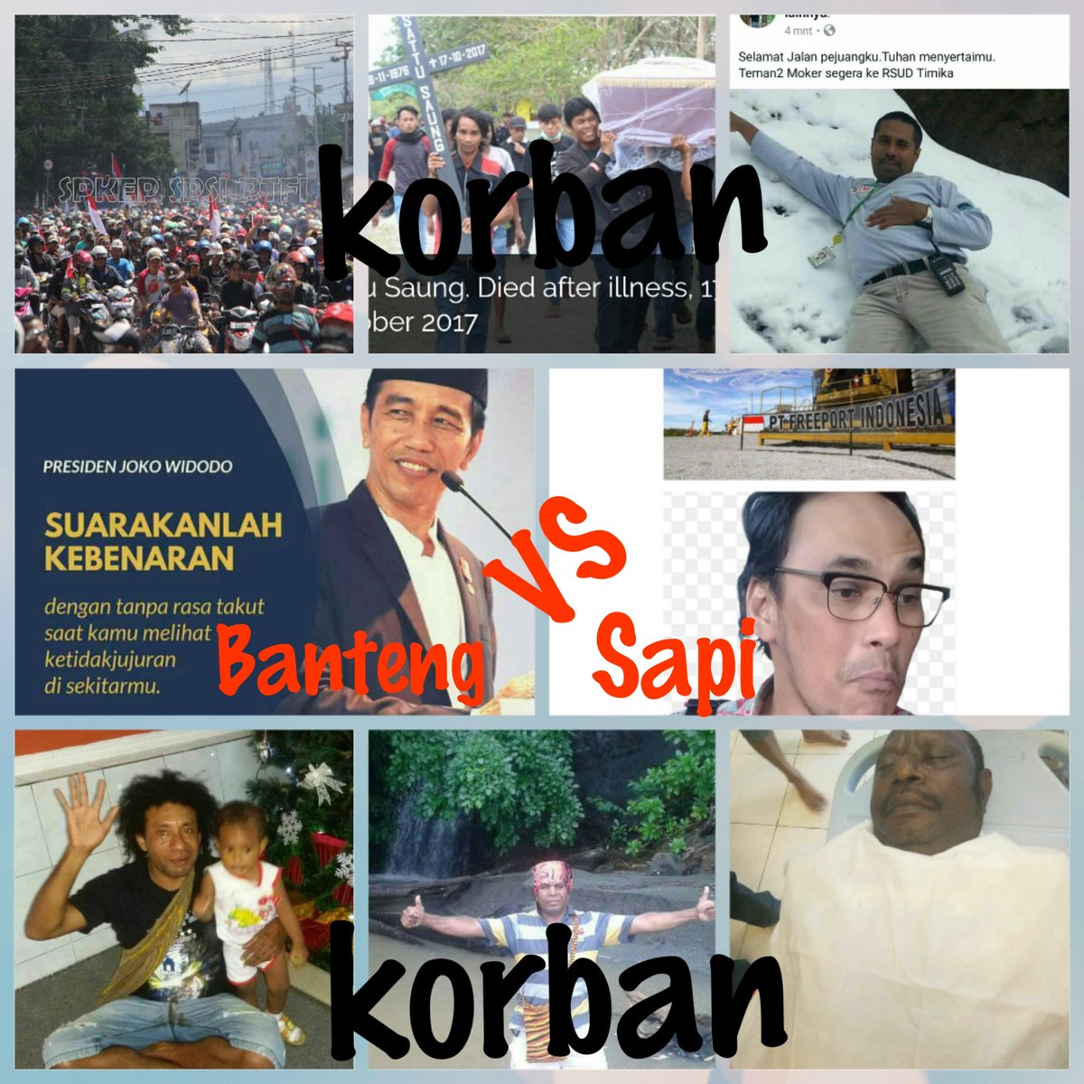 #KorbanPHKFreeport #phksepihakfreeport #melawanlupa <a href="/gobai_aser/">Aser Gobai</a> <a href="/haris_azhar/">Jogging bukan joget</a> <a href="/fahiraidris/">Fahira Idris DPD RI</a> @dedeyusuf_1 harus brapa banyak korban baru negara hadir dan melihat bahwasannya perlawanan terhadap pelanggaran UU terkait #KorbanPHKFreeport #phksepihakfreeport telah memakan korban jiwa??