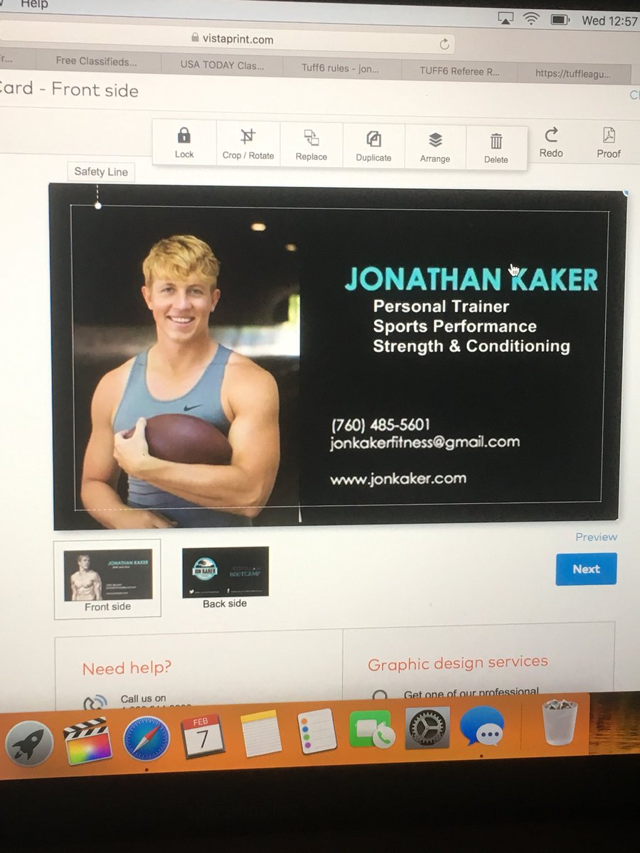 JonKakerFitness's tweet photo. ordered new business cards from @Vistaprint today #SmallBusiness #PersonalTrainer #SantaMonica #LosAngeles #CA #Vertimax #VertimaxBootcamp https://t.co/I54ev76Dj1