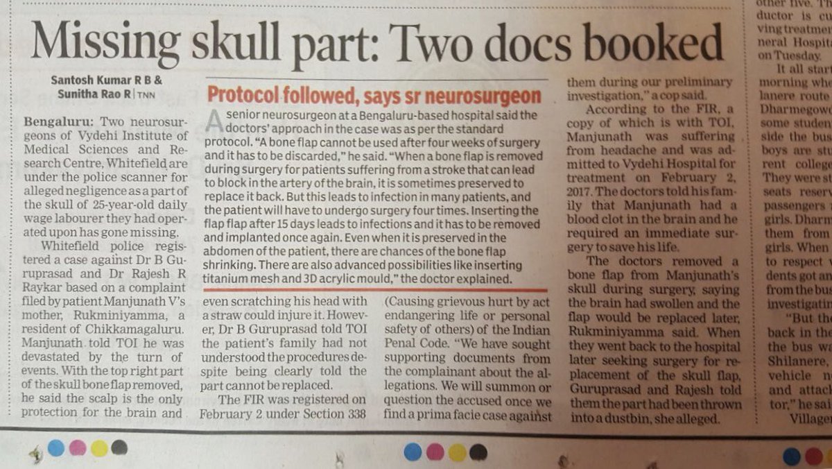 SoppimathSS's tweet photo. #Missingskull part-#journalists can learn from our Indian media as to how #sensationalise a normal news.
Who would tell them that this can be a #lifesaving prosedure??. #Healthcare is becoming horrible with grossly wrong perception of #public
#JournalismIsDead . #doctors https://t.co/BhVz9yAcKg