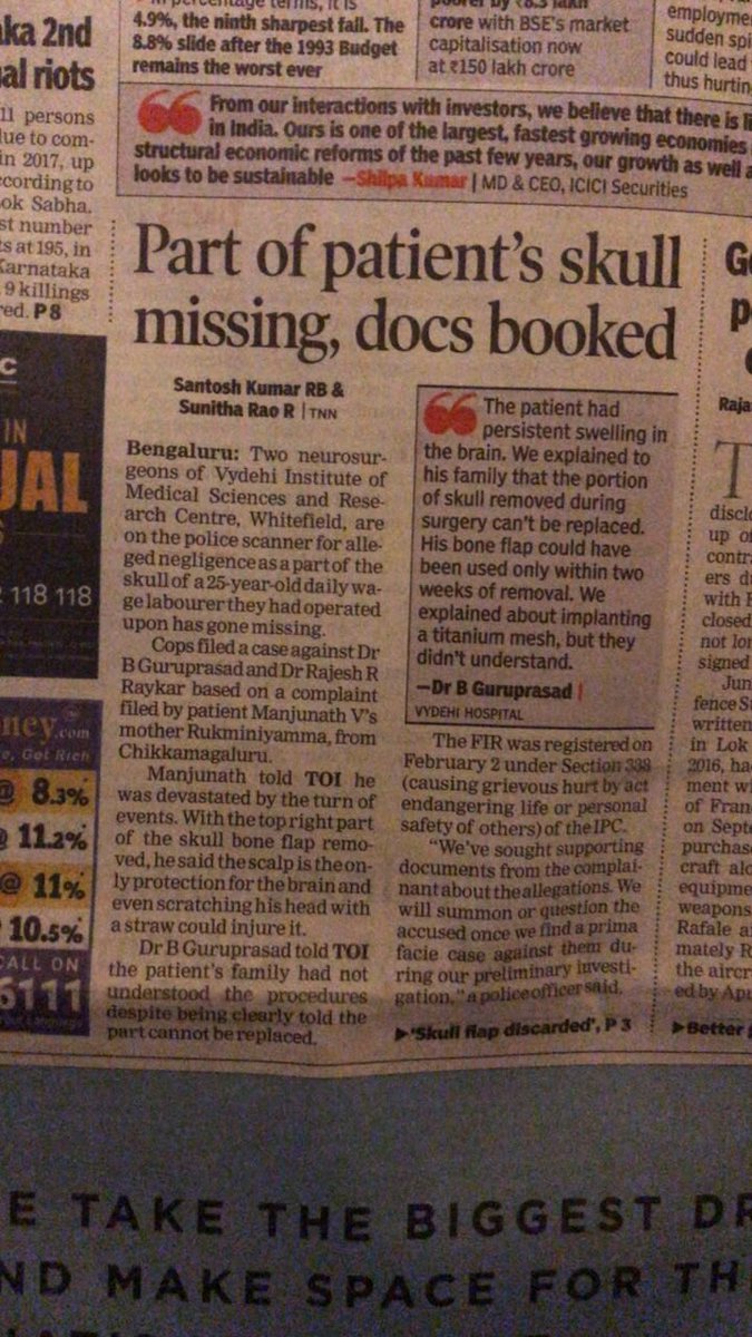 SoppimathSS's tweet photo. #Missingskull part-#journalists can learn from our Indian media as to how #sensationalise a normal news.
Who would tell them that this can be a #lifesaving prosedure??. #Healthcare is becoming horrible with grossly wrong perception of #public
#JournalismIsDead . #doctors https://t.co/BhVz9yAcKg